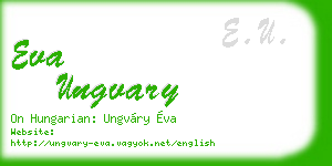 eva ungvary business card